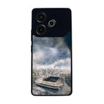 BG AKSESUAR Tecno Pova 6 ile Uyumlu Kılıf, Mat Siyah, Yumuşak Silikon, Koruyucu, Şok Emici Kapak, Beşiktaş Temalı