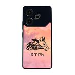 BG AKSESUAR Tecno Pova 6 Uyumlu Türk Tasarımlı Glossy Premium Kılıf, Siyah-Pembe
