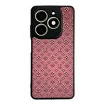 BG AKSESUAR Tecno Spark 20 ile Uyumlu Kılıf, LouisVuitton Desenli, Mat Siyah, Yumuşak Silikon, Koruyucu, Şok Emici