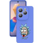 BG AKSESUAR Tecno Spark 20 Pro ile Uyumlu Baskılı Kamera Korumalı Lila Silikon Kılıf