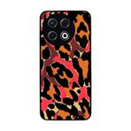 BG AKSESUAR Tecno Spark 30 Pro ile Uyumlu Pastel Leopar Desenli Mat Siyah Silikon Kılıf, Şok Emici Koruyucu Kapak