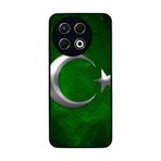 BG AKSESUAR Tecno Spark 30 Pro ile Uyumlu Türk Bayrağı Baskılı Mat Siyah Silikon Kılıf, Şok Emici Koruyucu Kapak