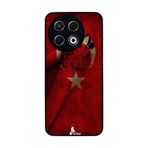 BG AKSESUAR Tecno Spark 30 Pro ile Uyumlu Türk Bayrağı Tasarımlı Glossy Premium Kılıf, Kırmızı