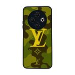 BG AKSESUAR TECNO Spark 30C ile Uyumlu LouisVuitton Tasarımlı Siyah Kılıf, Yumuşak Silikon, Koruyucu, Şok Emici Kapak