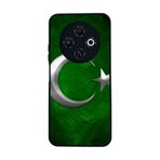 BG AKSESUAR Tecno Spark 30C ile Uyumlu Türk Bayrağı Baskılı Siyah Kılıf, Yumuşak Silikon, Koruyucu, Şok Emici