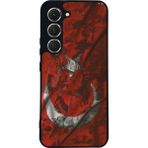 BG AKSESUAR Tecno Spark 40 Pro Uyumlu Türk Bayragi Tasarımlı Glossy Premium Kılıf - Siyah - TürkBayrak-948