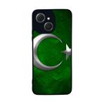 BG AKSESUAR Tecno Spark 40C ile Uyumlu Kılıf, Türk Bayrağı Baskılı, Yumuşak Silikon, Koruyucu, Şok Emici, Siyah