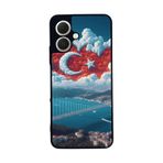 BG AKSESUAR Tecno Spark GO 2 ile Uyumlu Kılıf, Türk Bayrağı Baskılı, Yumuşak Silikon, Şok Emici, Siyah