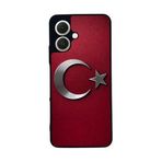 BG AKSESUAR Tecno Spark GO 2 ile Uyumlu Kılıf, Yumuşak Silikon, Koruyucu, Şok Emici, Türk Bayrağı Baskılı, Siyah