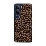 BG AKSESUAR Vivo V40 Lite Uyumlu Leopar Desenli Mat Siyah Silikon Kılıf, Koruyucu, Şok Emici Kapak