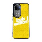 BG AKSESUAR Vivo V50 5G ile Uyumlu Kılıf, LouisVuitton Deseni, Mat Siyah, Yumuşak Silikon, Koruyucu, Şok Emici