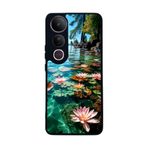 BG AKSESUAR Vivo V50 Lite ile Uyumlu Baskılı, Mat Siyah, Yumuşak Silikon, Koruyucu, Şok Emici Kapak Kılıf, Doğa Manzara