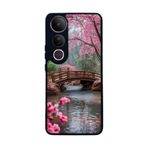 BG AKSESUAR Vivo V50 Lite ile Uyumlu Doğa Manzara Baskılı, Mat Siyah, Yumuşak Silikon, Şok Emici Koruyucu Kılıf