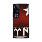 BG AKSESUAR Vivo V50 Lite ile Uyumlu Göktürkçe Türk Yazılı, Mat Siyah, Yumuşak Silikon, Şok Emici Koruyucu Kılıf