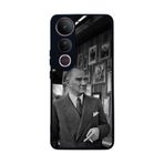 BG AKSESUAR Vivo V50 Lite Uyumlu Kılıf, Mustafa Kemal Atatürk Baskılı, Yumuşak Silikon, Koruyucu, Şok Emici, Siyah