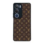 BG AKSESUAR Vivo Y19s Uyumlu Kılıf, LouisVuitton Deseni, Siyah, Silikon, Şok Emici