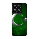 BG AKSESUAR Xiaomi Mi 14T ile Uyumlu Türk Bayrağı Baskılı Siyah Silikon Kılıf, Şok Emici Koruyucu Kapak