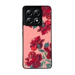 BG AKSESUAR Xiaomi Mi 14T Pro ile Uyumlu Kılıf, Çiçek Desenli, Siyah, Yumuşak Silikon, Koruyucu, Şok Emici