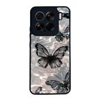 BG AKSESUAR Xiaomi Mi 15 ile Uyumlu Kelebek Desenli Siyah Silikon Kılıf, Çiziklere ve Darbelere Karşı Koruma