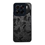 BG AKSESUAR Xiaomi Mi 15 ile Uyumlu Siyah Silikon Kılıf, Kelebek Baskılı, Çiziklere ve Darbelere Karşı Koruma