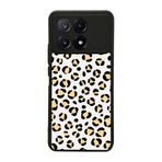 BG AKSESUAR Xiaomi Poco X6 Pro ile Uyumlu Leopar Desenli Siyah Kılıf, Yumuşak Silikon, Şok Emici Kapak