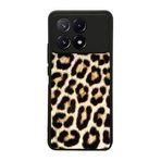 BG AKSESUAR Xiaomi Poco X6 Pro ile Uyumlu Leopar Desenli Siyah Silikon Kılıf, Şok Emici Koruyucu Kapak