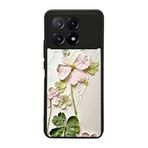 BG AKSESUAR Xiaomi Poco X6 Pro ile Uyumlu Siyah Kılıf, Yumuşak Silikon, Koruyucu, Şok Emici, SoloCicek Tasarım