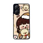BG AKSESUAR Xiaomi Poco X7 Pro ile Uyumlu Baskılı, Mat Siyah, Yumuşak Silikon, Koruyucu, Şok Emici Kapak, Kılıf, Oyuncak Ayıcık Tasarımı