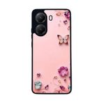 BG AKSESUAR Xiaomi Poco X7 Pro ile Uyumlu Çiçek Baskılı, Yumuşak Silikon, Mat Siyah, Şok Emici Koruyucu Kılıf