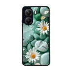 BG AKSESUAR Xiaomi Poco X7 Pro ile Uyumlu Çiçek Papatya Baskılı, Mat Siyah, Yumuşak Silikon, Şok Emici Koruyucu Kılıf