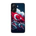 BG AKSESUAR Xiaomi Poco X7 Pro ile Uyumlu Türk Bayrağı Baskılı Mat Siyah Silikon Kılıf, Şok Emici Koruyucu Kapak