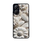 BG AKSESUAR Xiaomi Poco X7 Pro ile Uyumlu Yaldız Çiçek Desenli, Mat Siyah, Yumuşak Silikon, Şok Emici Koruyucu Kılıf
