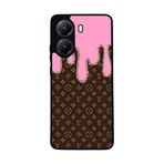 BG AKSESUAR Xiaomi Poco X7 Pro Uyumlu Kılıf, LouisVuitton Tasarım, Mat Siyah, Silikon, Şok Emici