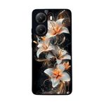 BG AKSESUAR Xiaomi Poco X7 Pro Uyumlu Kılıf, Mat Siyah, Çiçek Deseni, Yumuşak Silikon, Şok Emici