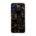 BG AKSESUAR Xiaomi Poco X7 Pro Uyumlu Mat Siyah Kılıf, Yumuşak Silikon, Koruyucu, Şok Emici, Çiçek Deseni