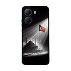 BG AKSESUAR Xiaomi Poco X7 Pro Uyumlu Mat Siyah Kılıf, Yumuşak Silikon, Koruyucu, Şok Emici Kapak, Türk Bayrağı Tasarım