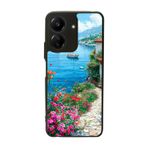 BG AKSESUAR Xiaomi Redmi 13C Uyumlu Mat Siyah Kılıf, Deniz Manzarası Baskılı, Yumuşak Silikon, Koruyucu, Şok Emici