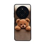 BG AKSESUAR Xiaomi Redmi 14C ile Uyumlu Baskılı, Mat Siyah, Yumuşak Silikon, Koruyucu, Şok Emici Kapak, Oyuncak Ayıcık Tasarımı
