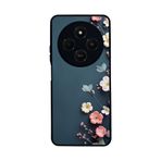 BG AKSESUAR Xiaomi Redmi 14C ile Uyumlu Çiçek Baskılı, Yumuşak Silikon, Mat Siyah, Şok Emici Koruyucu Kılıf