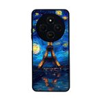 BG AKSESUAR Xiaomi Redmi 14C ile Uyumlu Eyfel Kulesi Baskılı, Mat Siyah, Yumuşak Silikon, Şok Emici Koruyucu Kılıf