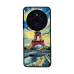BG AKSESUAR Xiaomi Redmi 14C ile Uyumlu Eyfel Manzarası Baskılı, Mat Siyah, Yumuşak Silikon, Şok Emici Koruyucu Kılıf