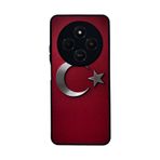 BG AKSESUAR Xiaomi Redmi 14C ile Uyumlu Türk Bayrağı Baskılı Siyah Kılıf, Yumuşak Silikon, Koruyucu, Şok Emici Kapak