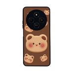 BG AKSESUAR Xiaomi Redmi 14C Uyumlu Silikon Kılıf, Oyuncak Ayıcık Tasarımı, Mat Siyah, Şok Emici, Yumuşak