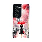 BG AKSESUAR Xiaomi Redmi 15 5G ile Uyumlu Baskılı, Mat Siyah, Yumuşak Silikon, Koruyucu, Şok Emici Kapak Kılıf, Eyfel Manzarası