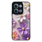 BG AKSESUAR Xiaomi Redmi 15C ile Uyumlu Çiçek Baskılı, Mat Siyah, Yumuşak Silikon, Koruyucu Kılıf