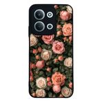 BG AKSESUAR Xiaomi Redmi 15C ile Uyumlu Çiçek Desenli Siyah Kılıf, Silikon, Şok Emici