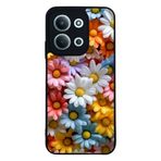 BG AKSESUAR Xiaomi Redmi 15C ile Uyumlu Çiçek Papatya Baskılı, Mat Siyah, Yumuşak Silikon, Şok Emici Koruyucu Kılıf