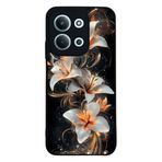 BG AKSESUAR Xiaomi Redmi 15C ile Uyumlu Kılıf, Çiçek Desenli, Siyah, Yumuşak Silikon, Şok Emici