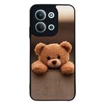 BG AKSESUAR Xiaomi Redmi 15C ile Uyumlu Oyuncak Ayıcık Baskılı, Mat Siyah, Yumuşak Silikon, Şok Emici Koruyucu Kılıf