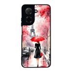 BG AKSESUAR Xiaomi Redmi A5 ile Uyumlu Baskılı, Mat Siyah, Yumuşak Silikon, Koruyucu, Şok Emici Kapak Kılıf, Eyfel Manzarası